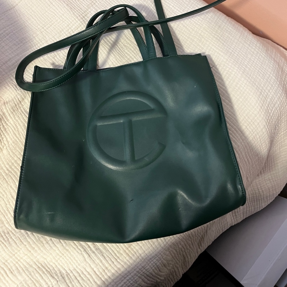 Green telfar bag *some damage on front*